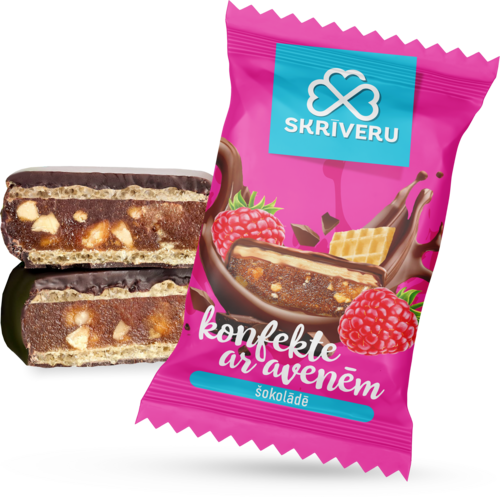 Vahvlikomm “Skrīveru” vaarikatega šokolaadis, 400g