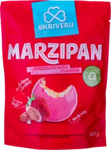 Martsipan maasikamaitselises šokolaadis 150g