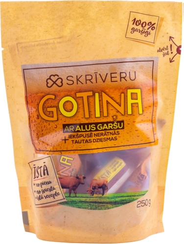 Õllemaitseline Skriveru Gotiņa lehmakomm ulakate folklauludega 250g