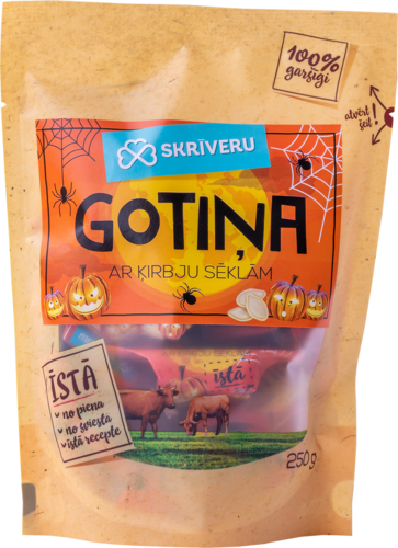 Piimakomm "Skrīveru Gotiņa" kõrvitsaseemnetega