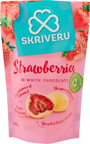 Maasikad valges šokolaadis 100g