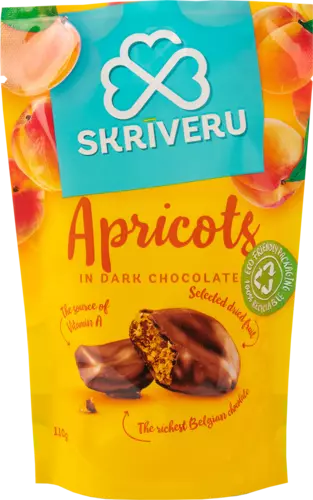 Aprikoosid tumedas šokolaadis 110g